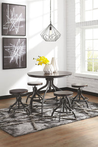 Odium Counter Height Dining Table and Bar Stools (Set of 5)