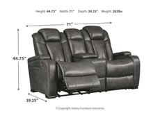 Turbulance Power Reclining Loveseat