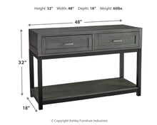 Caitbrook Sofa/Console Table