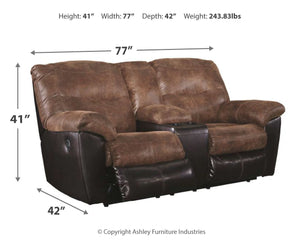 Follett Reclining Loveseat with Console
