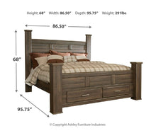 Juararo Storage Poster Bed