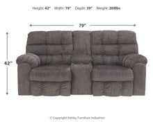 Acieona Reclining Loveseat with Console