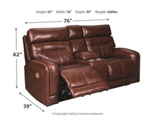 Sessom Power Reclining Loveseat with Console