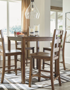 Hazelteen Counter Height Dining Table and Bar Stools (Set of 5)