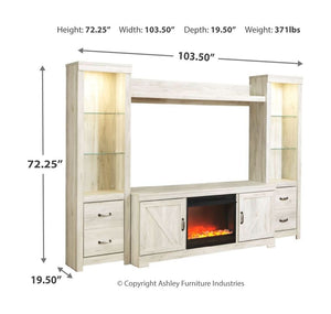 Bellaby 4-Piece Entertainment Center with Fireplace