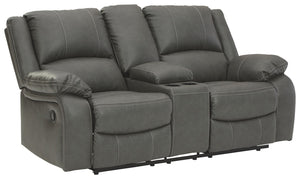 Calderwell Reclining Loveseat with Console