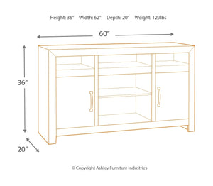 Mayflyn Large TV Stand with Fireplace