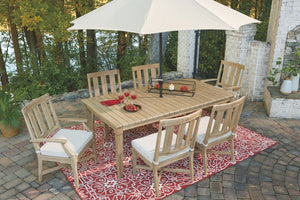 Clare View Dining Table with Umbrella Option