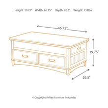 Cross Island Coffee Table with Lift Top
