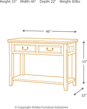 Woodboro Sofa/Console Table