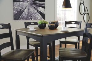 Froshburg Counter Height Dining Room Table and Bar Stools (Set of 5)