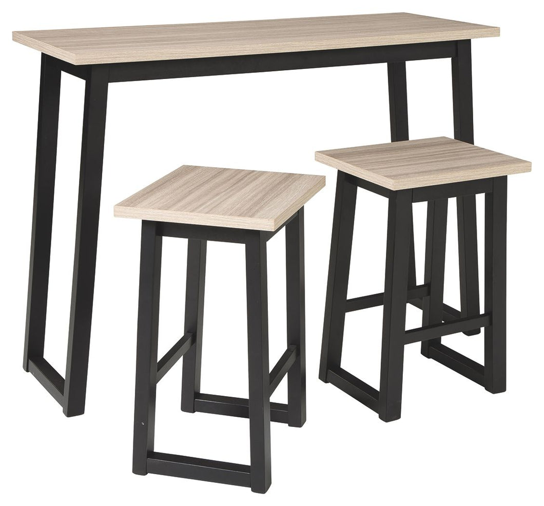 Waylowe Counter Height Dining Table and Bar Stools (Set of 3)