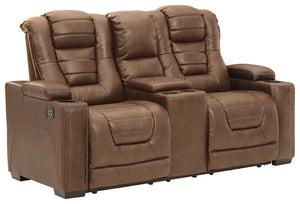 Owner's Box Power Reclining Loveseat with Console