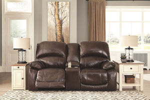 Hallstrung Power Reclining Loveseat with Console