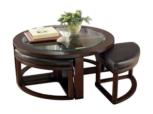 Marion Coffee Table with Nesting Stools