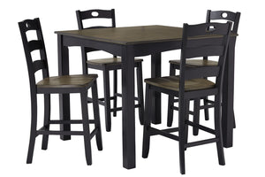 Froshburg Counter Height Dining Table and Bar Stools (Set of 5)