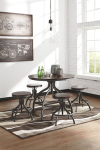 Odium Counter Height Dining Table and Bar Stools (Set of 5)