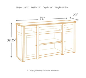 Harpan 72" TV Stand with Electric Fireplace