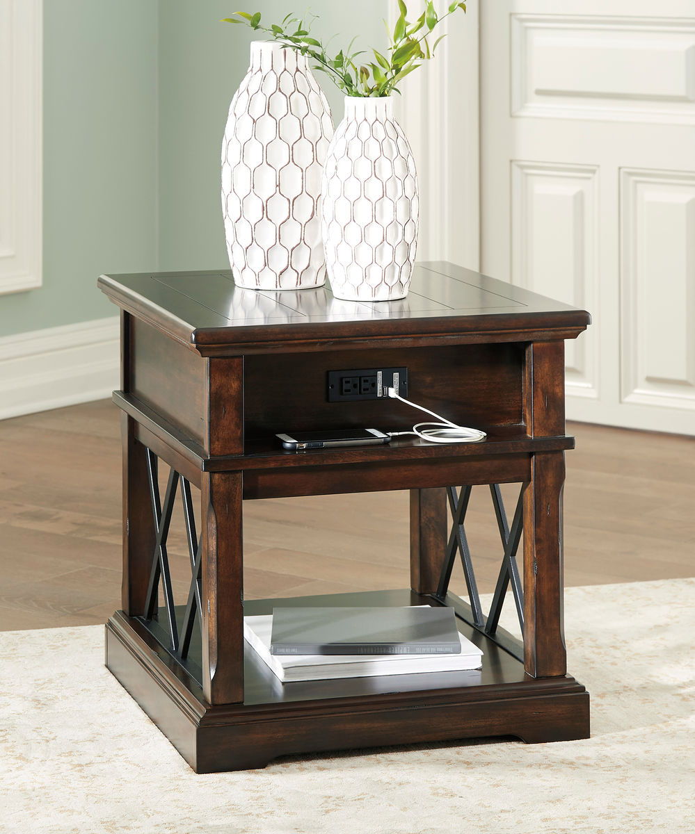 Roddinton End Table with USB Ports & Outlets