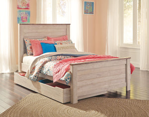 Willowton Panel Bed with 1 Large Storage Drawer