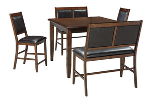Meredy Counter Height Dining Room Table and Bar Stools (Set of 5)