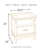 Cross Island Island End Table with Power Outlets