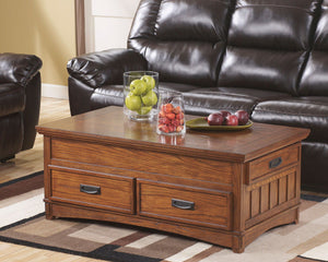 Cross Island Coffee Table with Lift Top