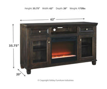 Townser 62" TV Stand with Electric Fireplace