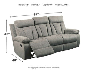 Mitchiner Reclining Sofa with Drop Down Table