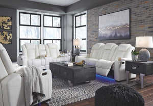 Party Time Power Reclining Loveseat with Console