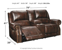 Buncrana Power Reclining Loveseat with Console