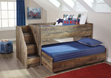 Trinell Loft Bed with Pull-out Caster Bed