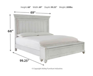 Kanwyn Panel Bed with Storage Bench