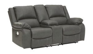 Calderwell Power Reclining Loveseat with Console