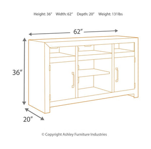 Sommerford 62" TV Stand with Electric Fireplace