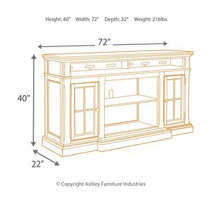 Roddinton 74" TV Stand with Electric Fireplace