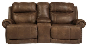 Austere Power Reclining Loveseat with Console