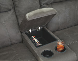 Austere Power Reclining Loveseat with Console