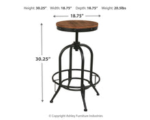 Pinnadel Bar Height Bar Stool