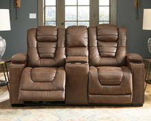 Owner's Box Power Reclining Loveseat with Console