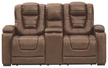 Owner's Box Power Reclining Loveseat with Console