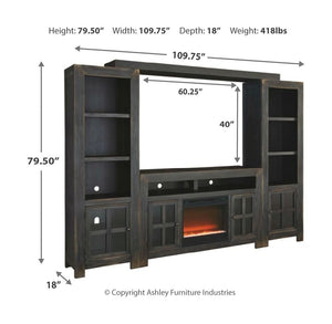 Gavelston Entertainment System with Fireplace Insert