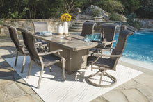 Windon Barn Fire Pit Table, 4 Arm Chairs & 2 Swivel Chairs