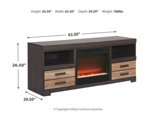 Harlinton 63" TV Stand with Electric Fireplace