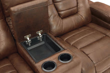 Owner's Box Power Reclining Loveseat with Console