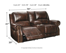 Buncrana Power Reclining Loveseat with Console