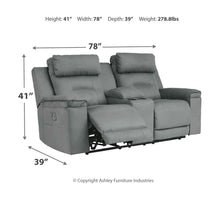 Trampton Power Reclining Loveseat with Console