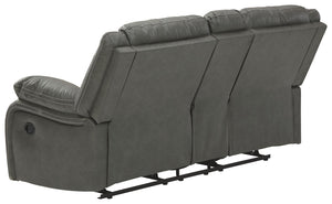 Calderwell Reclining Loveseat with Console