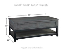 Caitbrook Coffee Table with Lift Top
