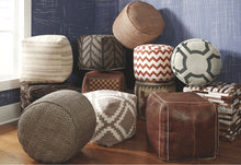 Chevron Pouf